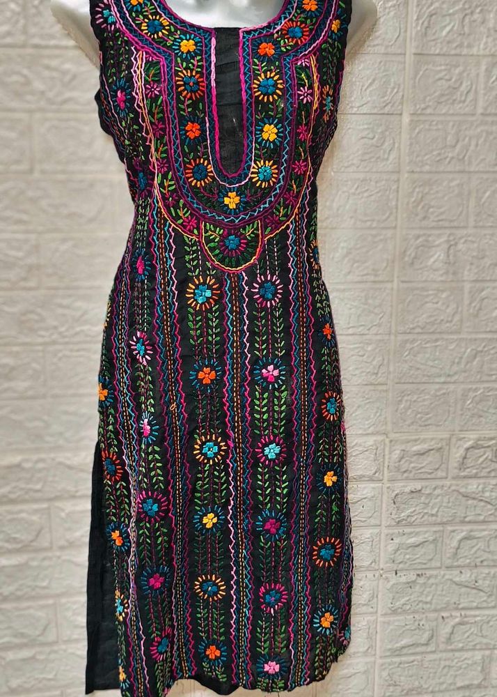 Complete Hand Embroidery 🪡 Black Kurta