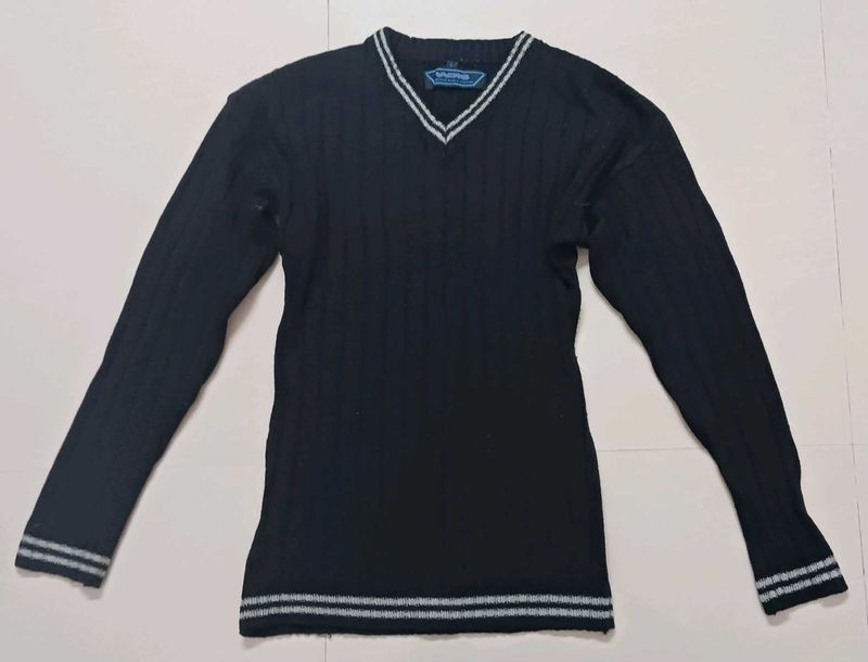 Academia Y2K Ribbed full sleeve V-neck sweater