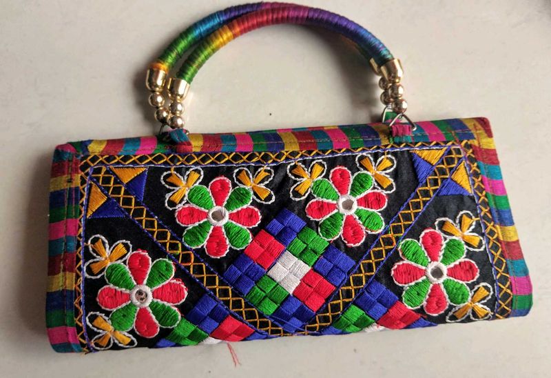 Combo Of Embroidered Ethnic Clutch/Wallet