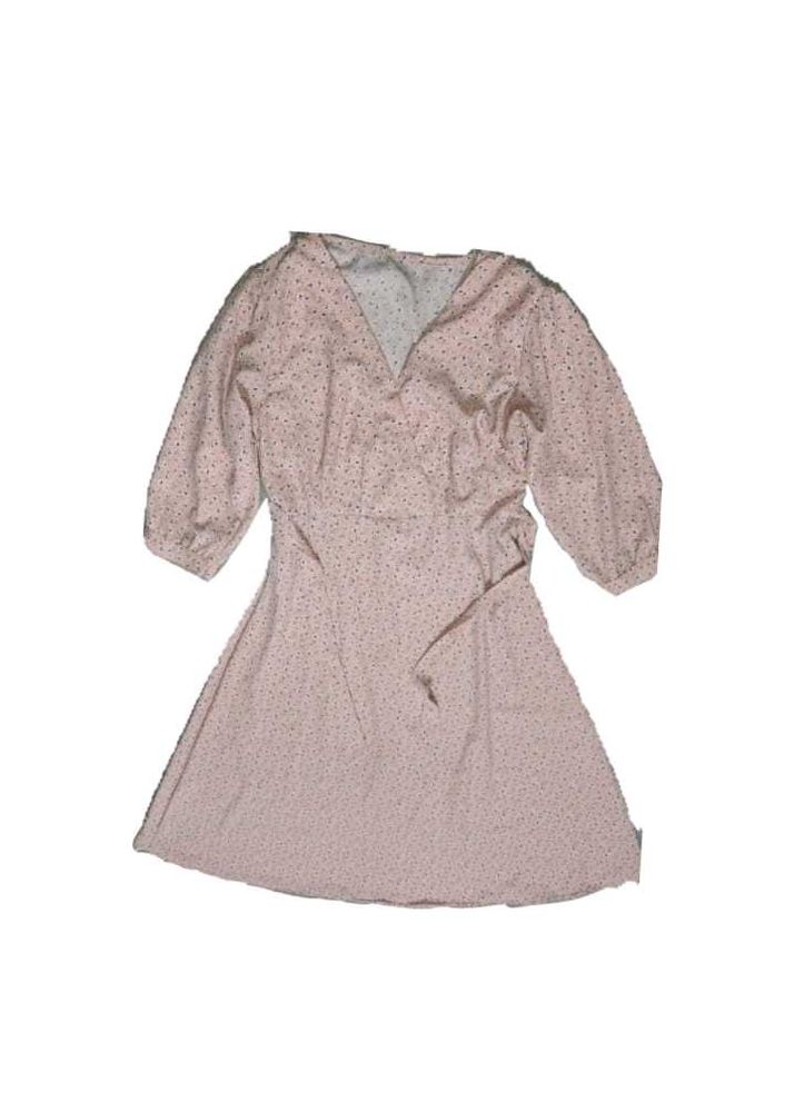 Pink Polka Dot Wrap Dress
