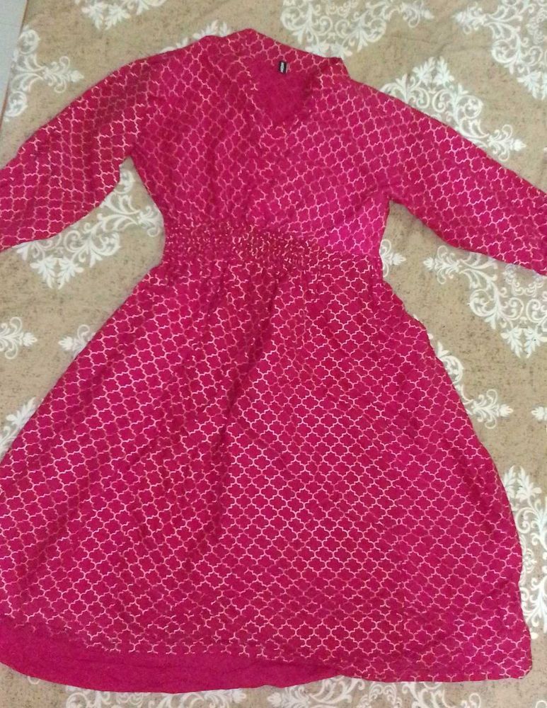 Pink Patterned Dress