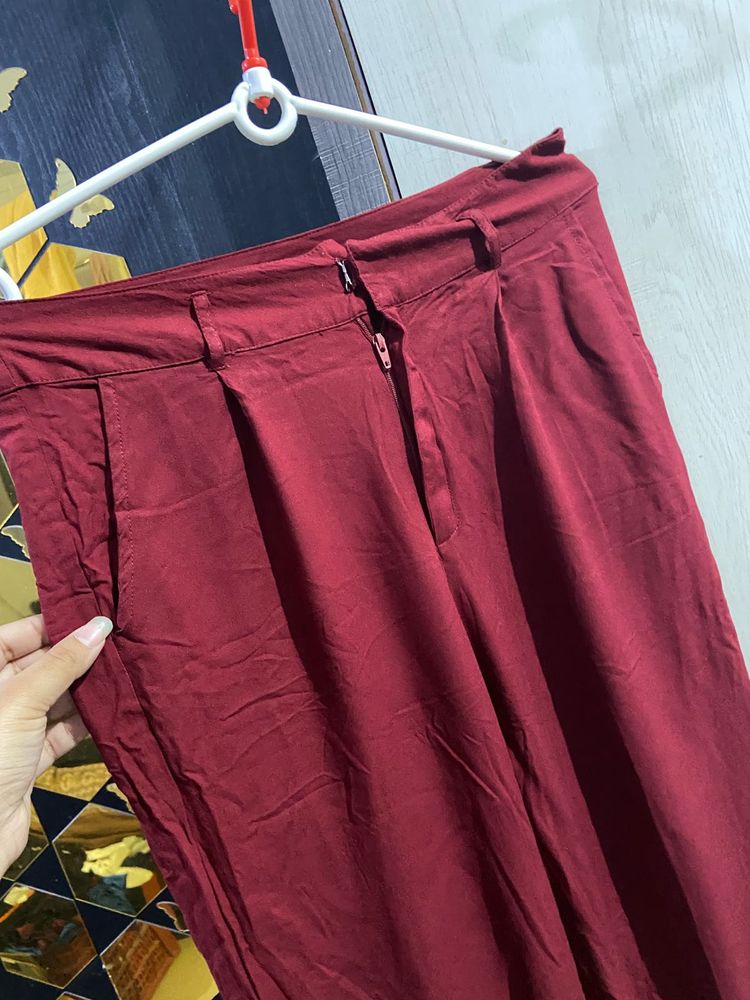 Burgundy Straight Panta