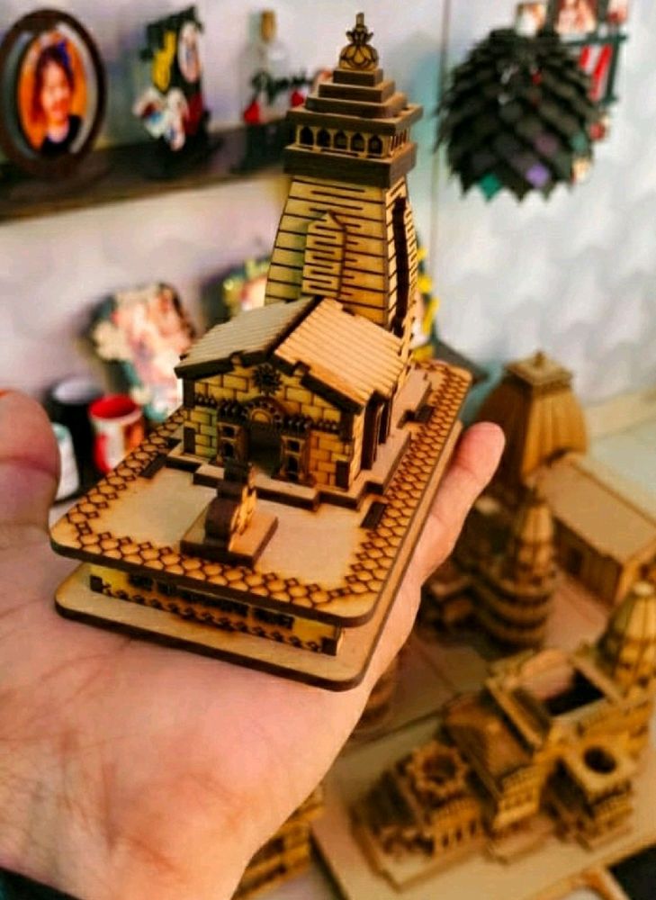 Kedarnath Wooden 3D Temple Small Size