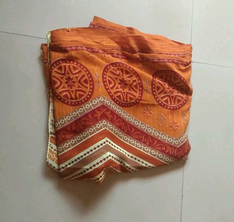 Mustard Printed Saree
