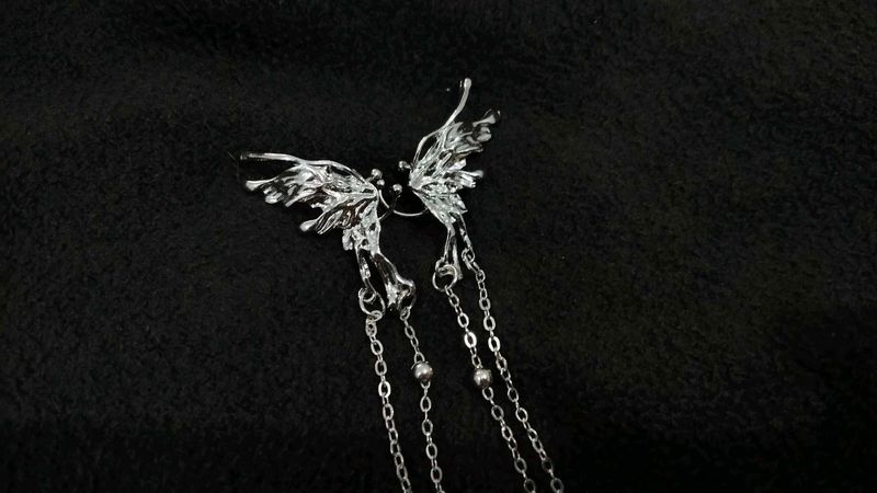 Angel  Y2k Silver Asthetic Earcuff✨🌟