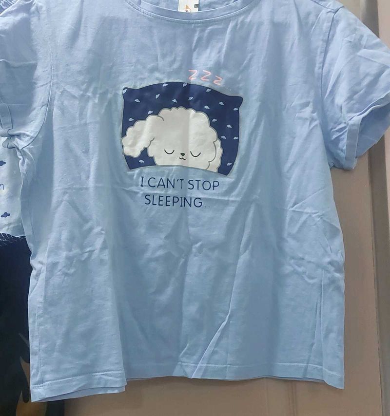 🩵💙Sky Blue Tshirt And Shorts Set💙🩵