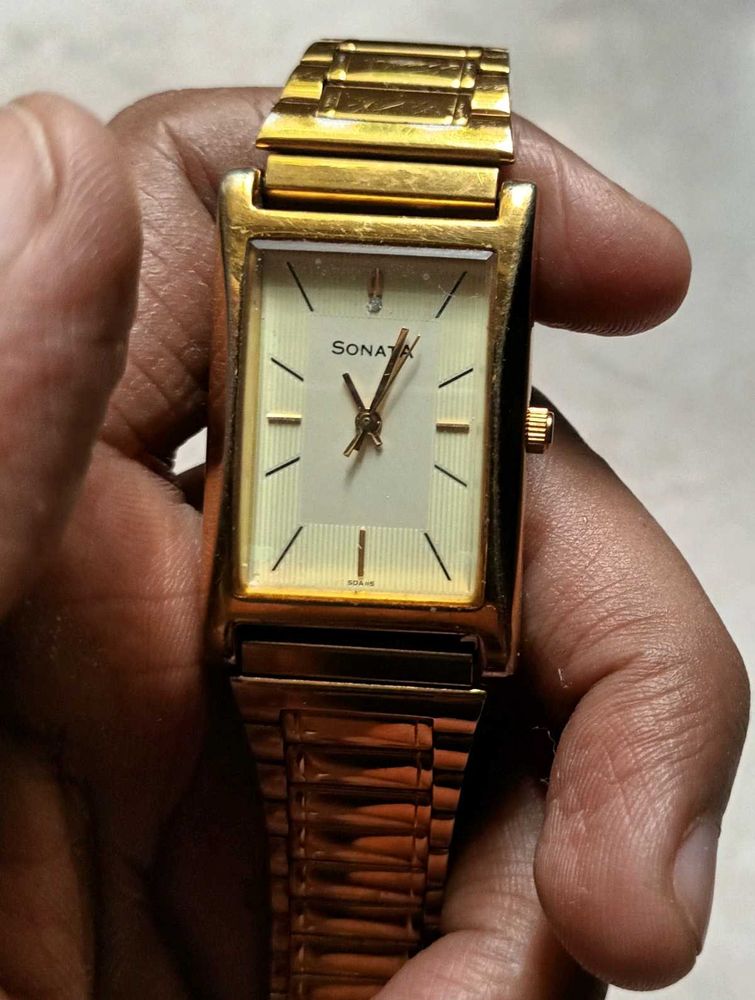 Sonata Gold-Tone Watch