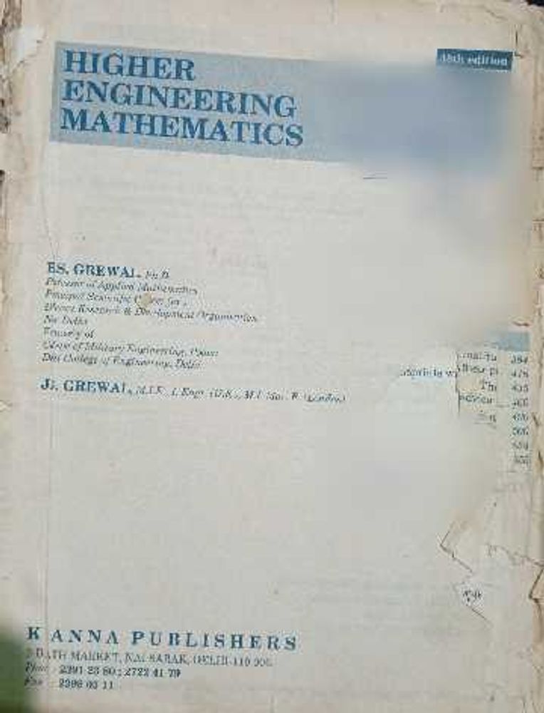 BS Grewal | Higher Engineering Mathematics