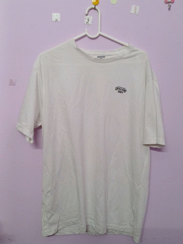 Plain White Groviano Tshirt Xxl