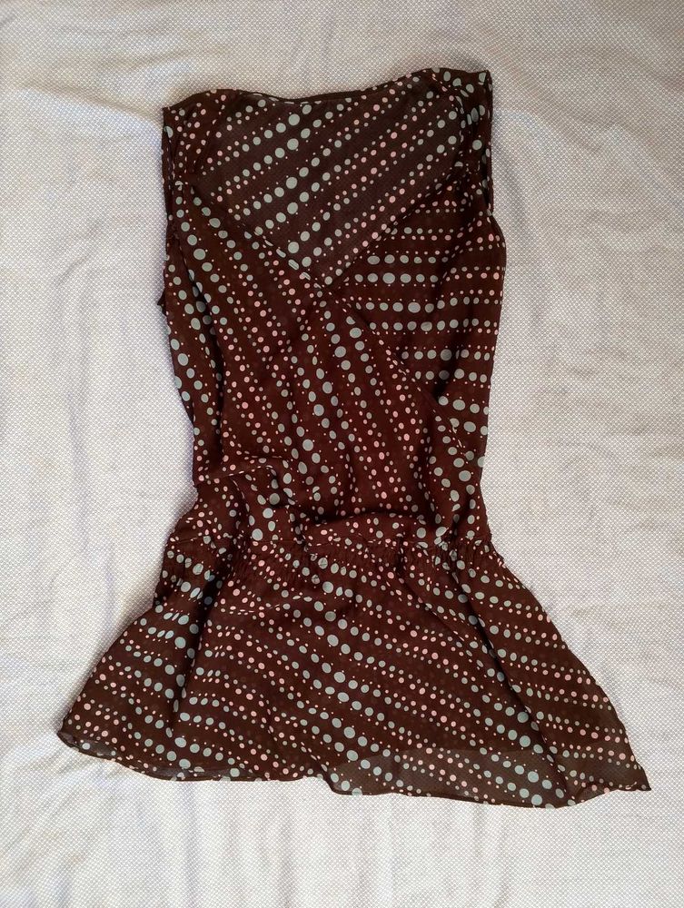 ⊹₊ ⋆ Brown polka-dot Top ☕🍂🧺🧸 ⋆ ₊⊹