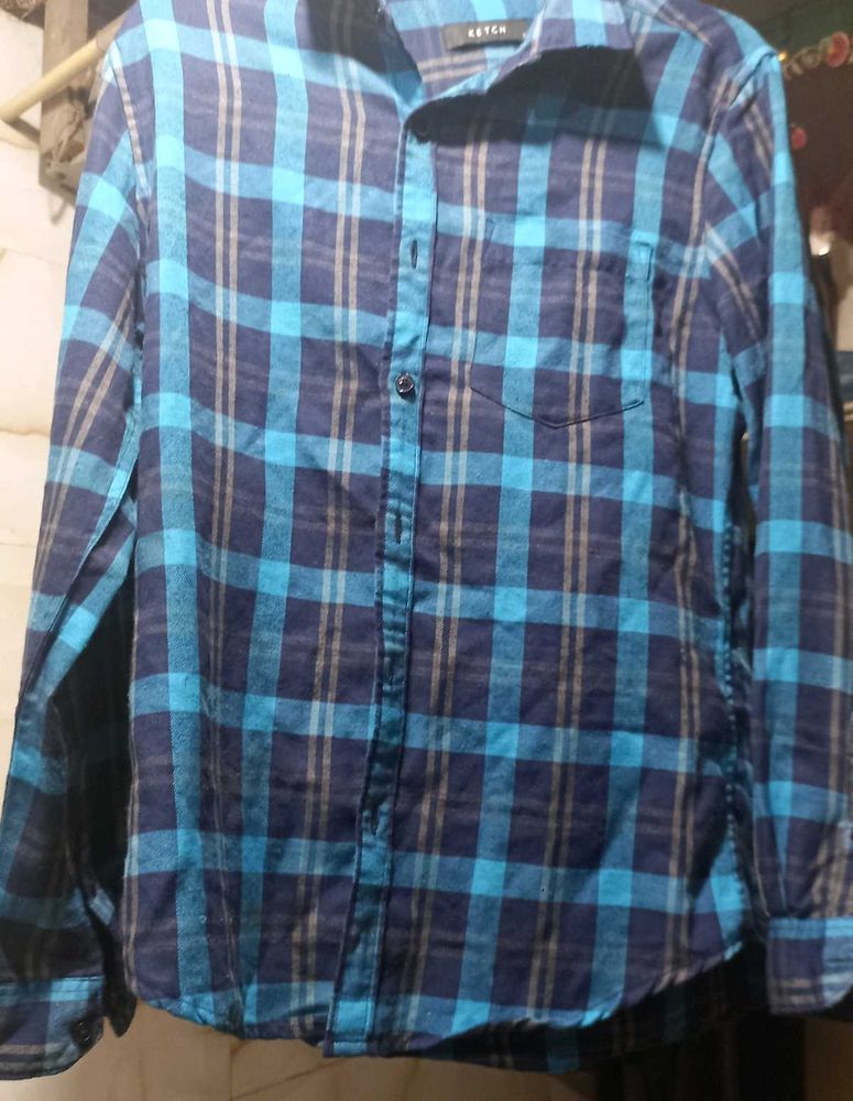 Navy Blue Full Sleeve Shirt