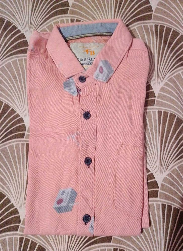 Product :-Shirt  Colour :-Pink  Pattern :- Printed