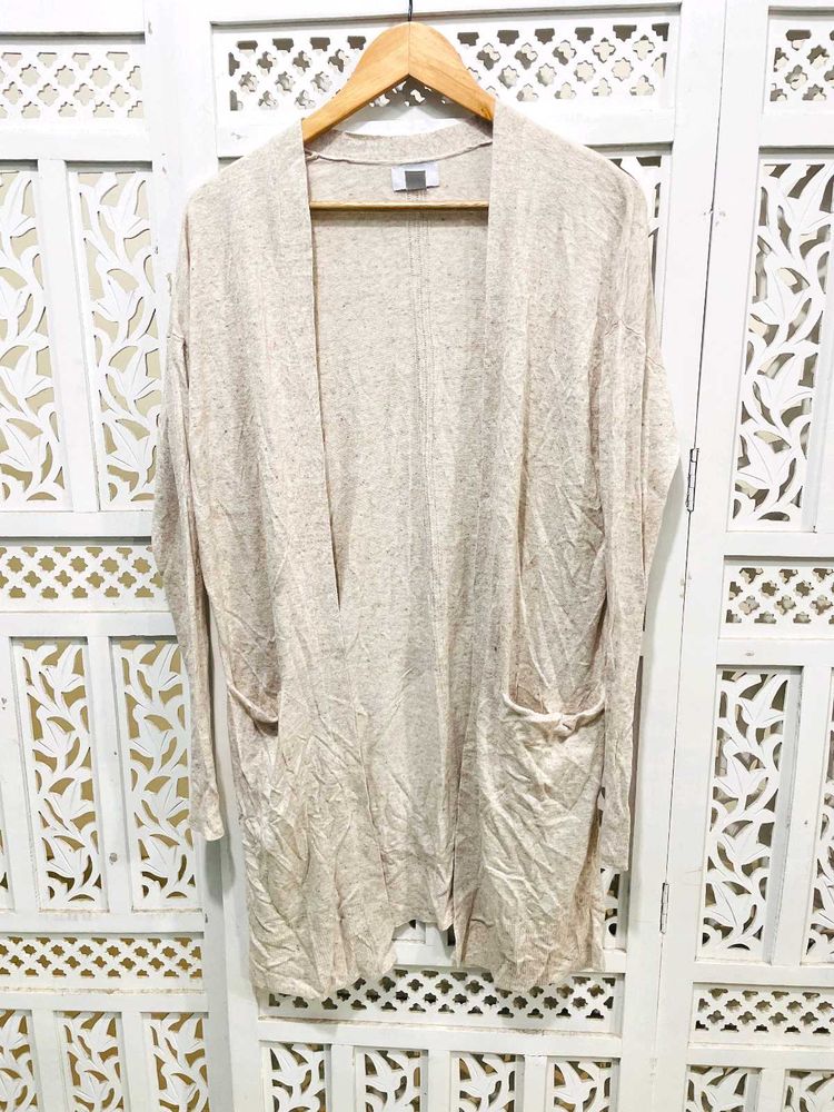 Imported Beige Open Cardigan C