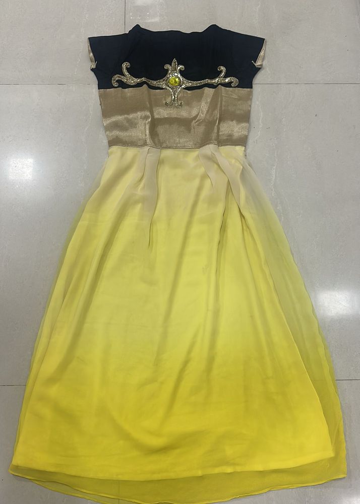 Yellow Ombre Party Dress