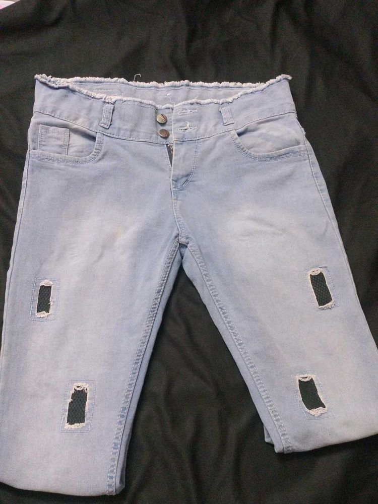 Ripped Light Wash Jeans