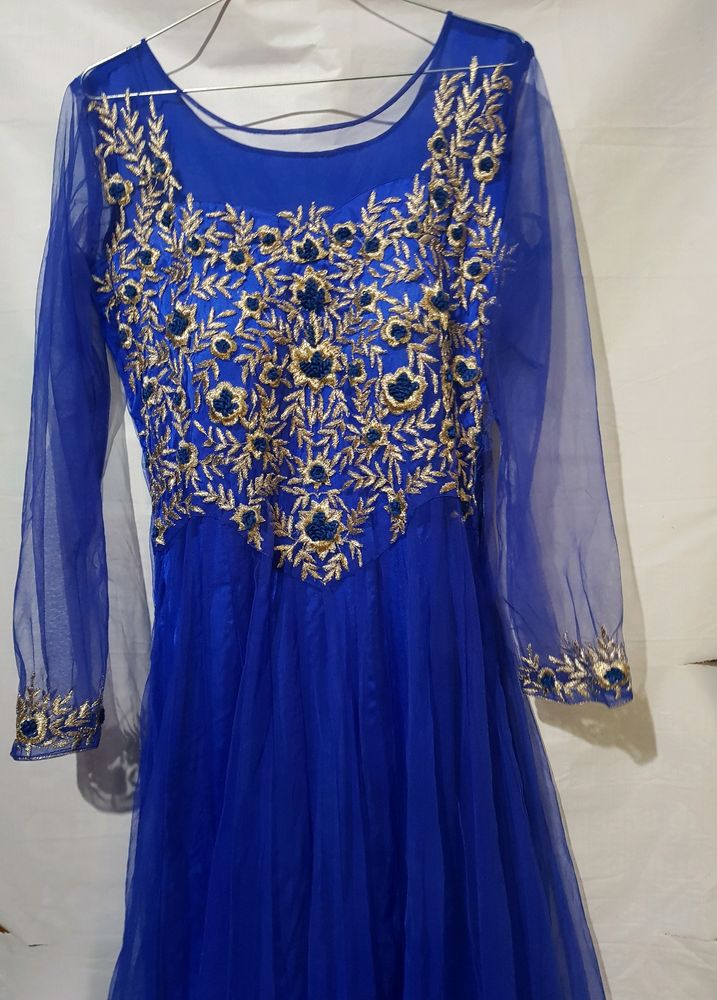 Winning Gown  Of Beauty Pagent Royal Blue