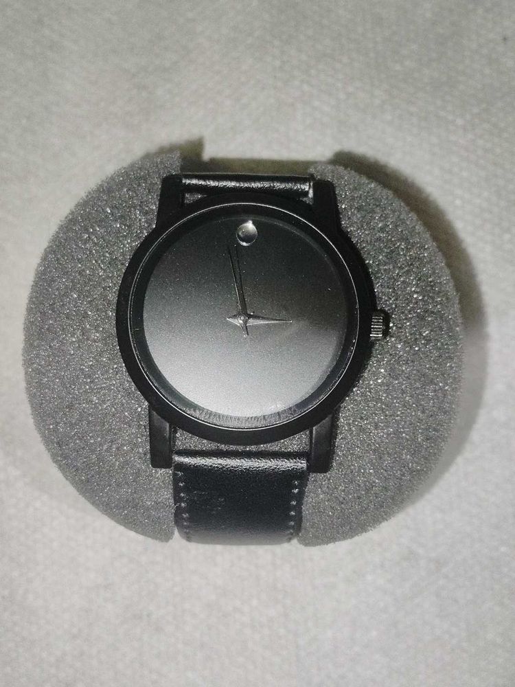 Black Leather Watch