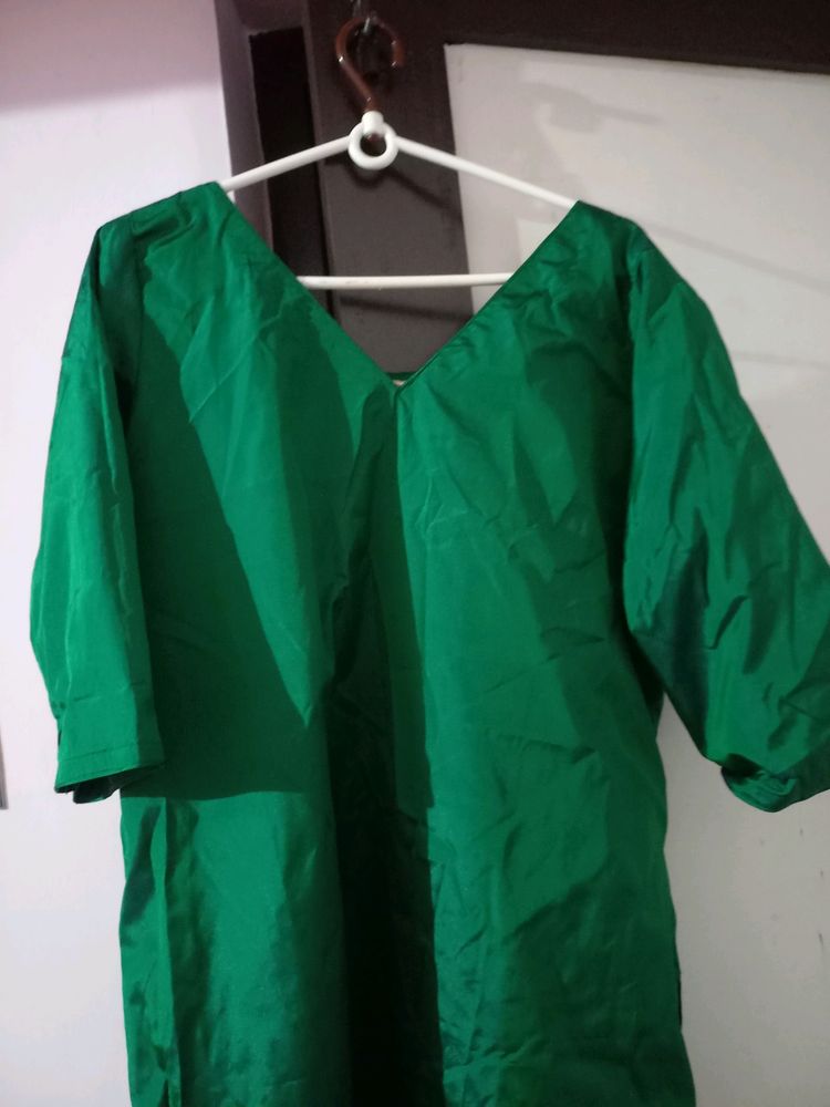 4 XL Plain Emerald Green Tunic Top