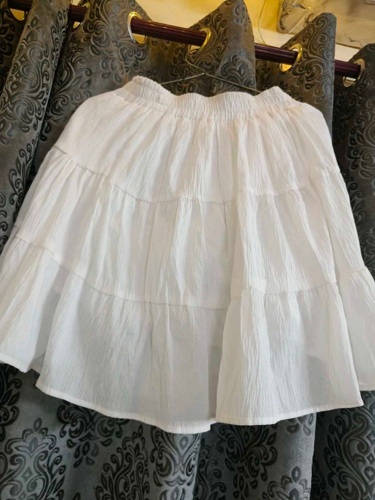 Mini White Skirt