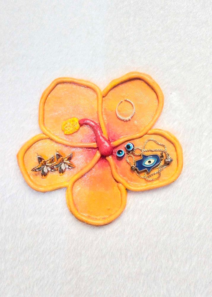 Hibiscus Clay Jewelry Tray