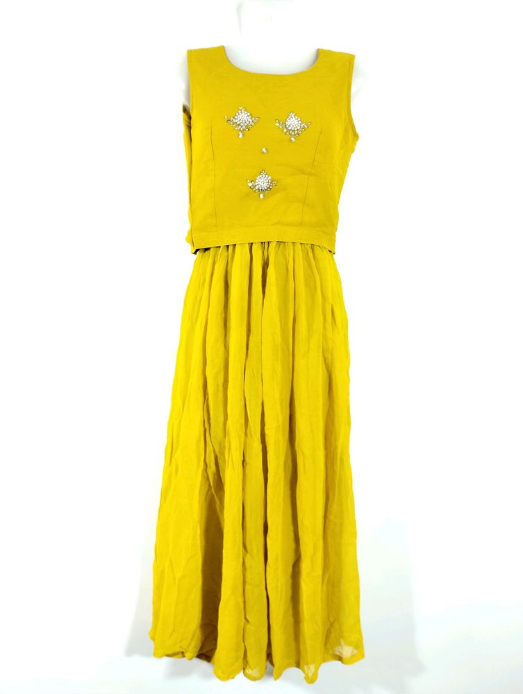 Mustard Yellow Embellished Co-ord Set