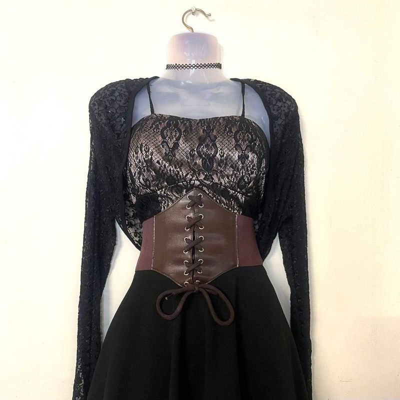 ⛧Gothic Lace Y2k Bolero Shrug