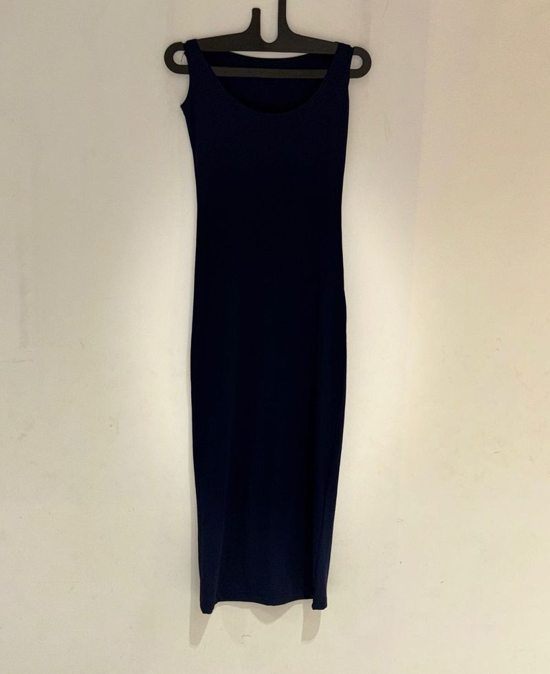 Navy blue body cone dress