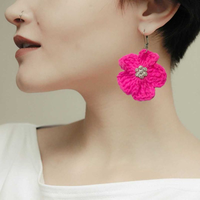 Crochet Flower Earrings