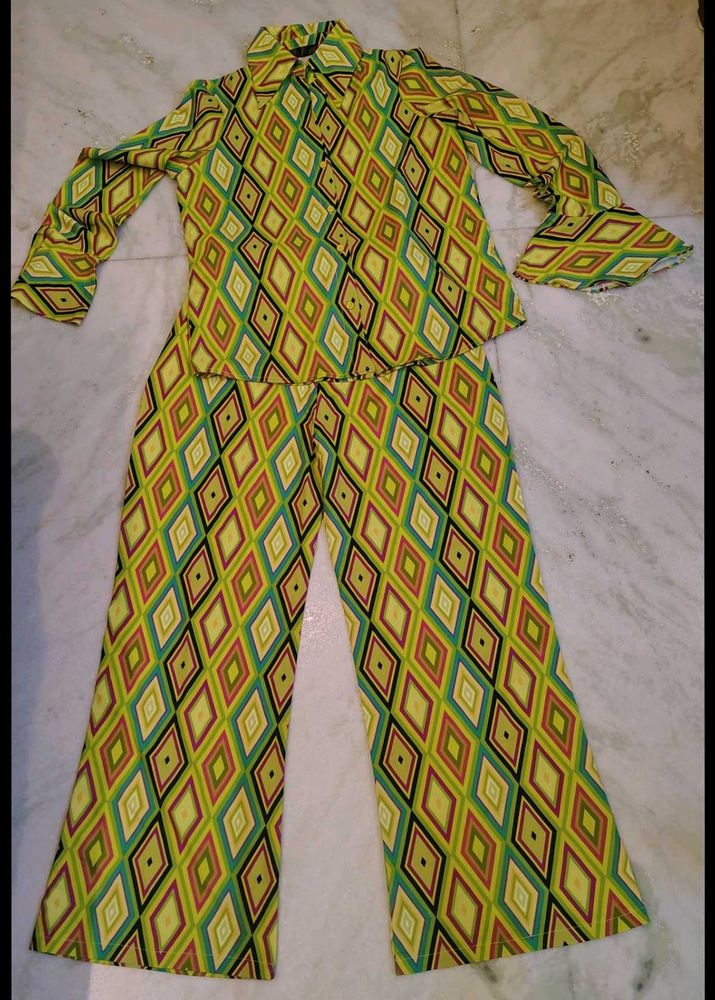 Multi color Coord Set Plazo And Shirt