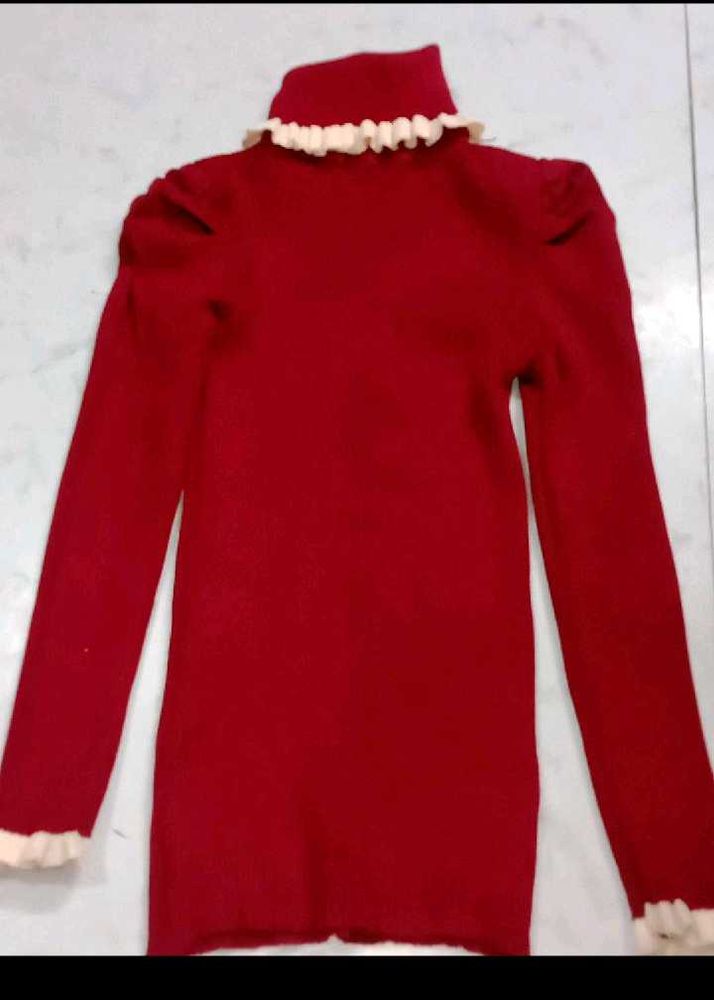 Red Turtleneck Sweater