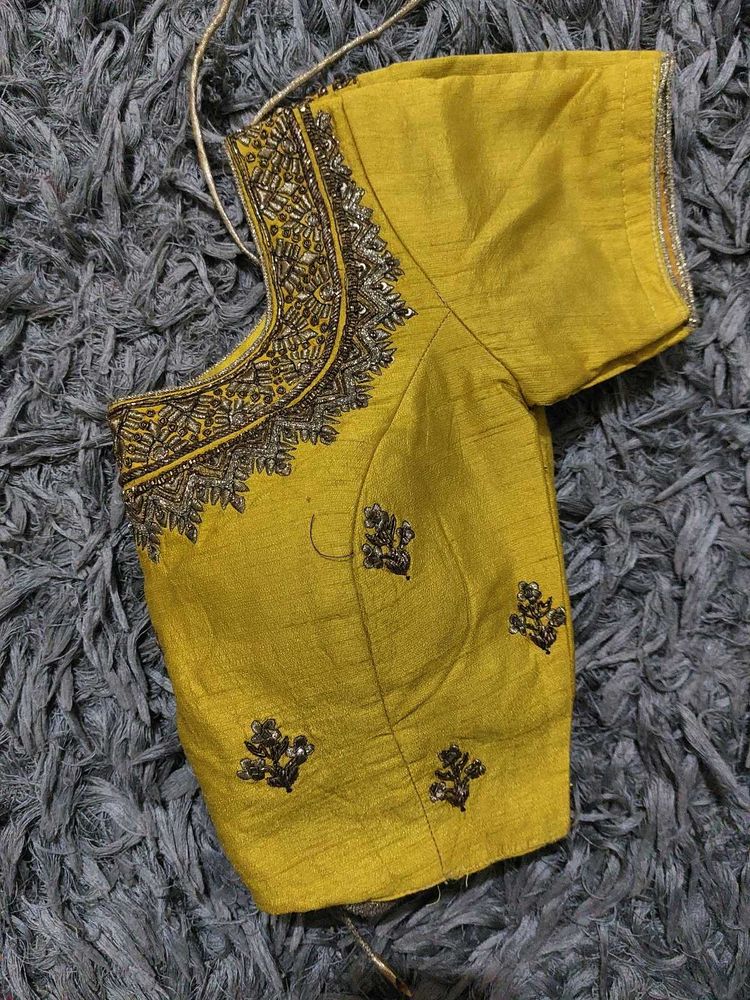 Yellow Embroidered Blouse