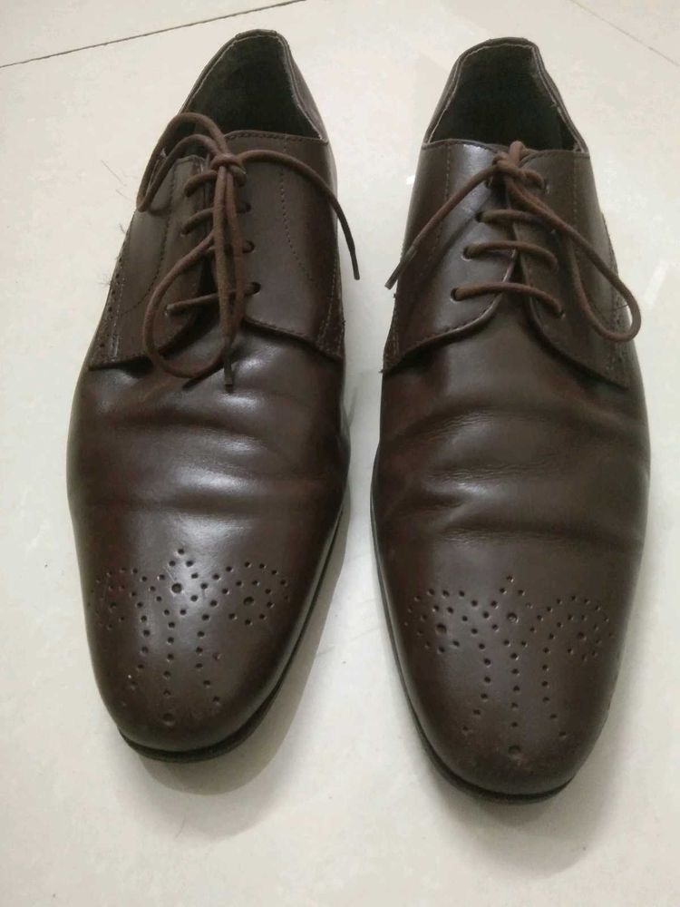 New Like BRAND REDTAPE FORMAL BROWN BROGEUS  Leath