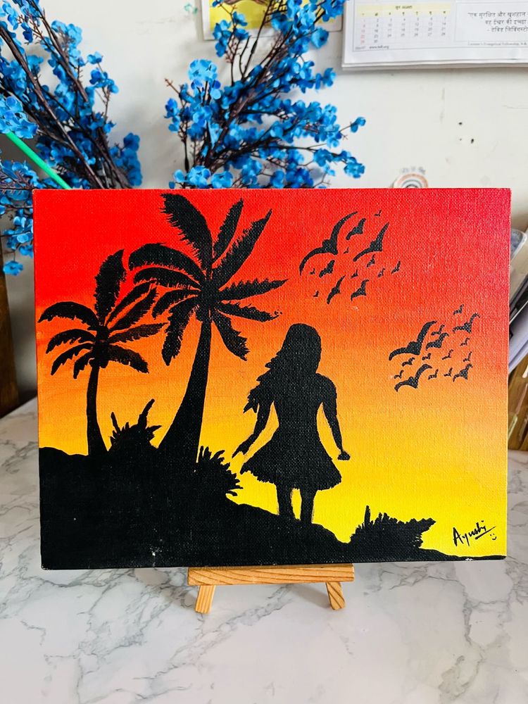 Homemade Sunset Gaze Painting