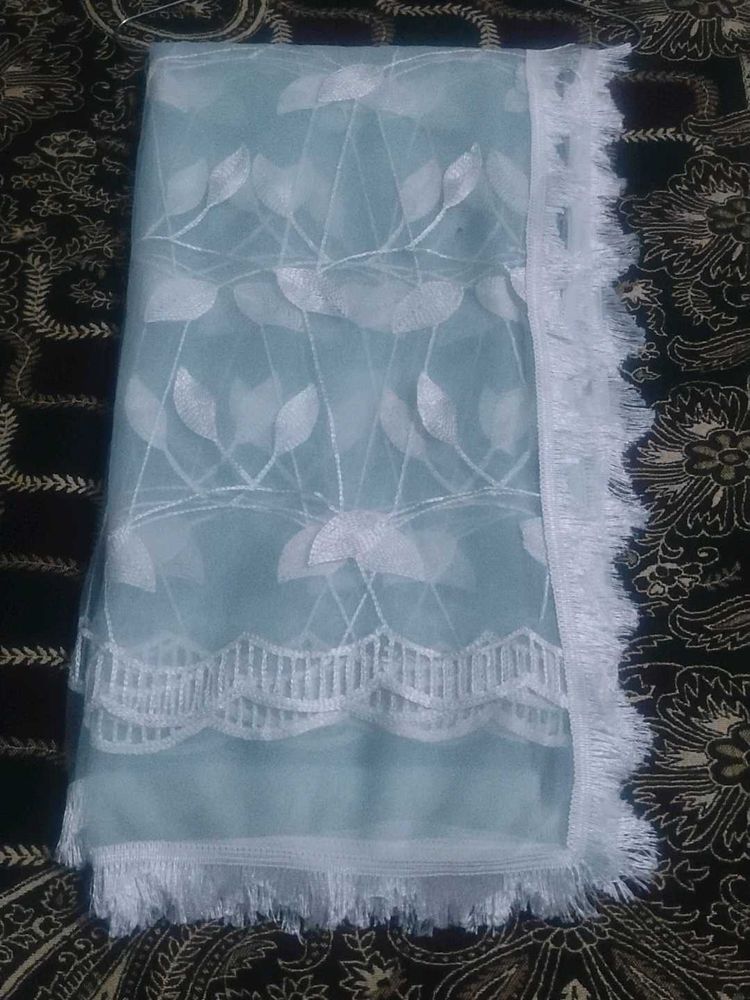 Embroidered Net Dupatta