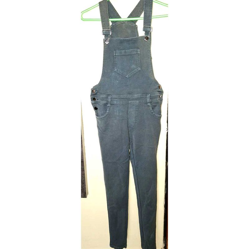 Gray Denim Overalls