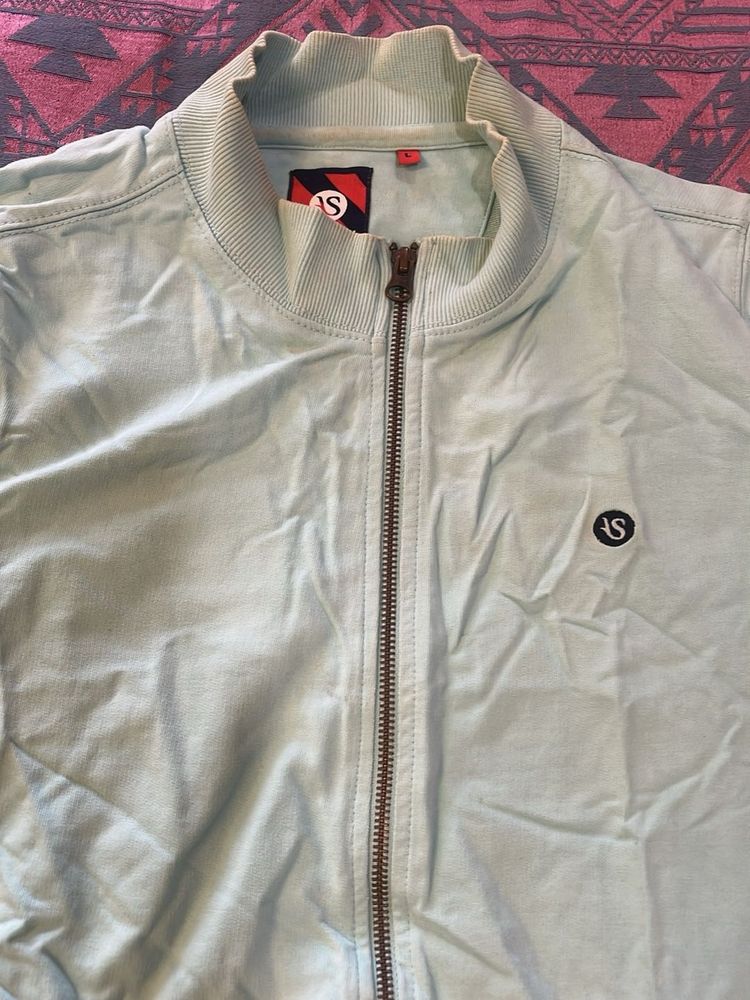 Light Blue Bomber Jacket