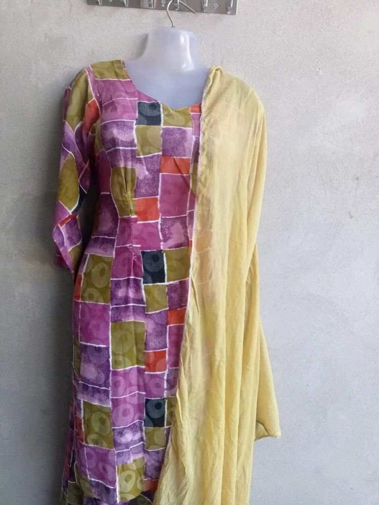 Multicoloured Cotton Suit