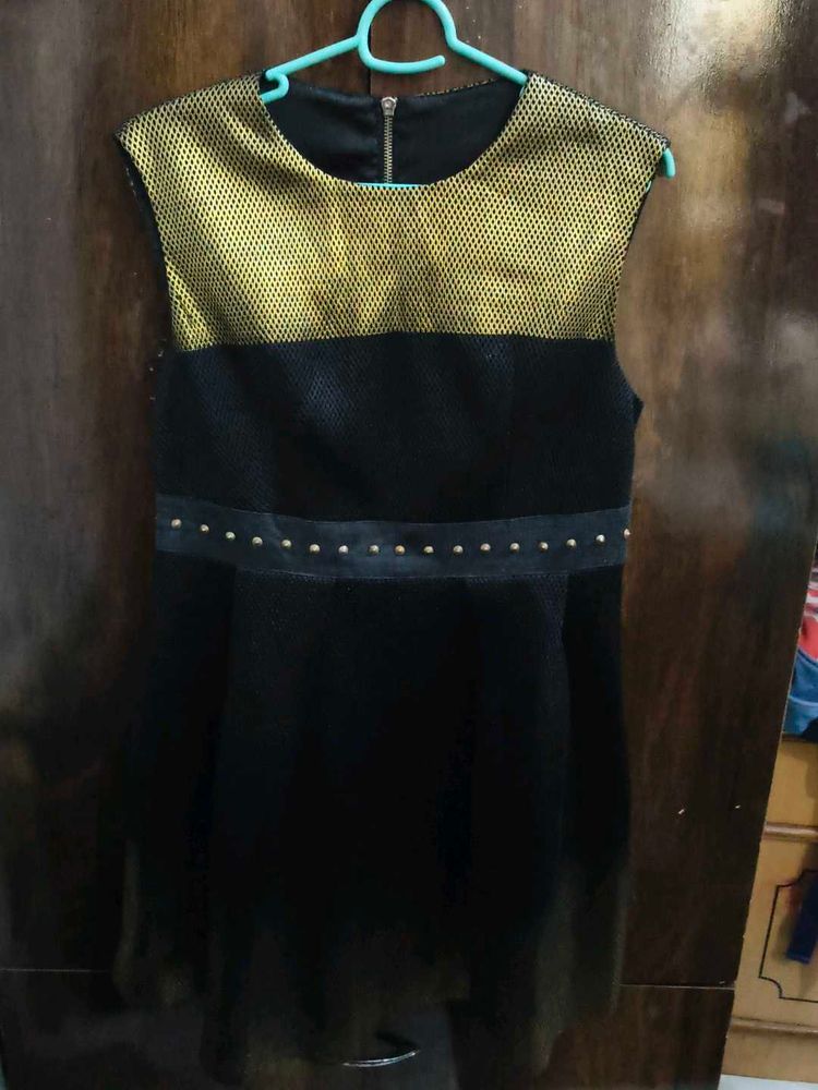 Gold &amp; Black Party Dress