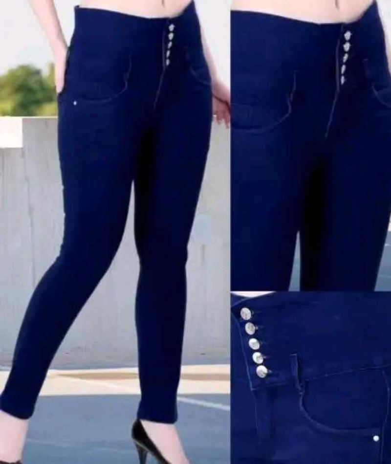 Stylish Navy Blue Skinny Jeans