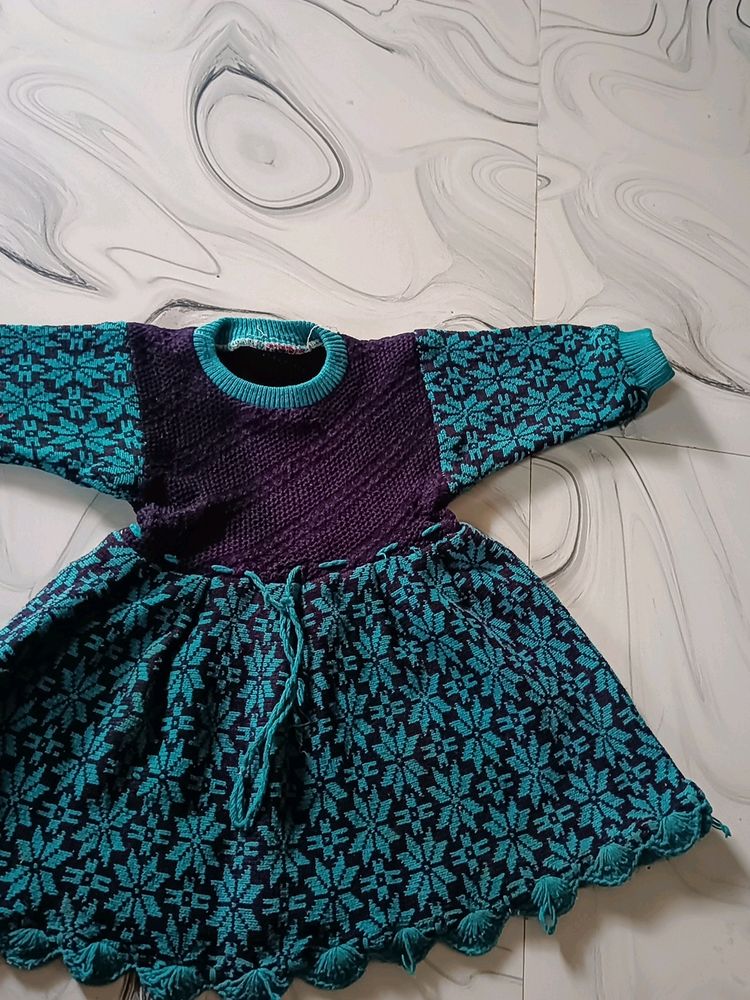 Please Help Me Kids Woolen Frock With Pant