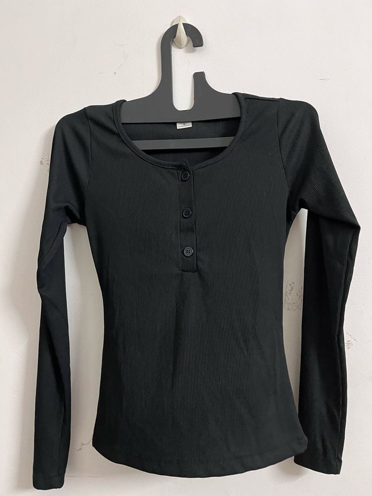Black Long Sleeve Top