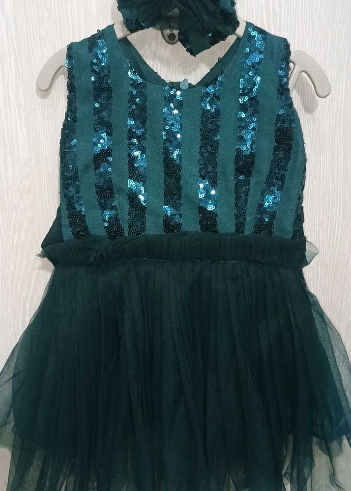 Green Sequin Dress &amp; Headband