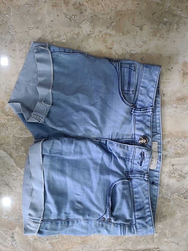 Light Wash Denim Shorts