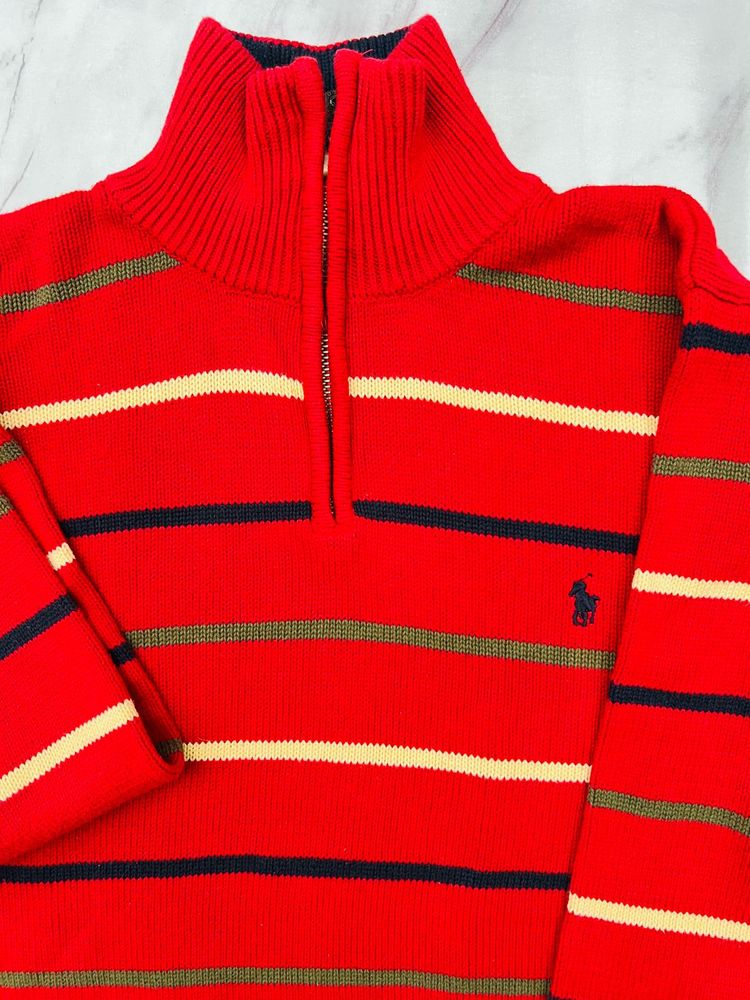 Striped Polo Sweater