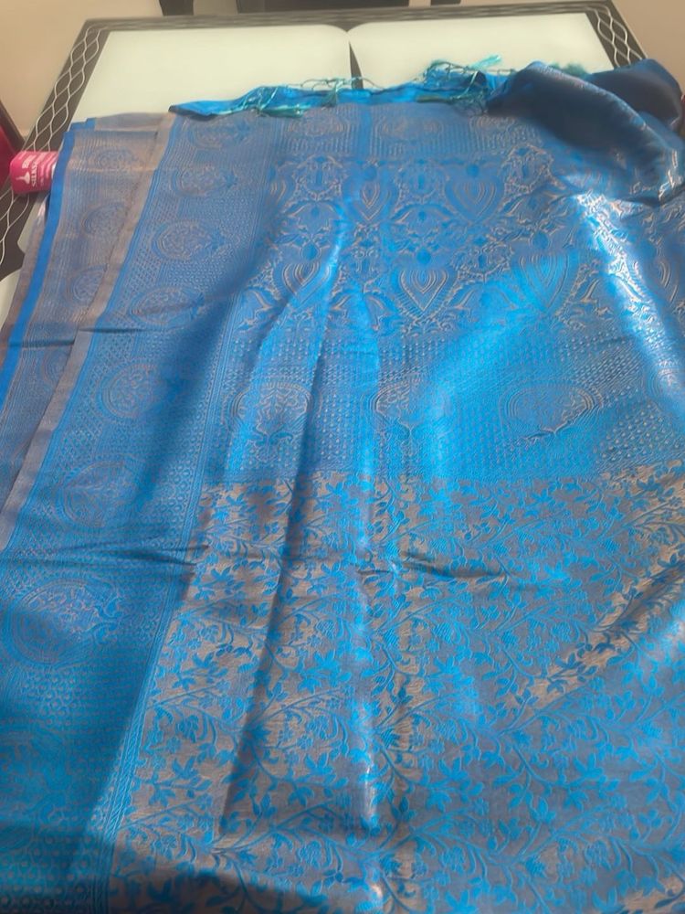Blue Zari Saree