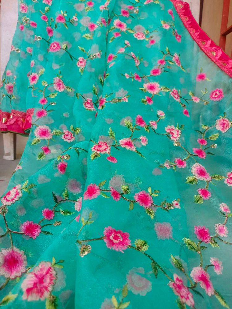 Free Stitched Blouse 🆕Full Body Embroidered Saree