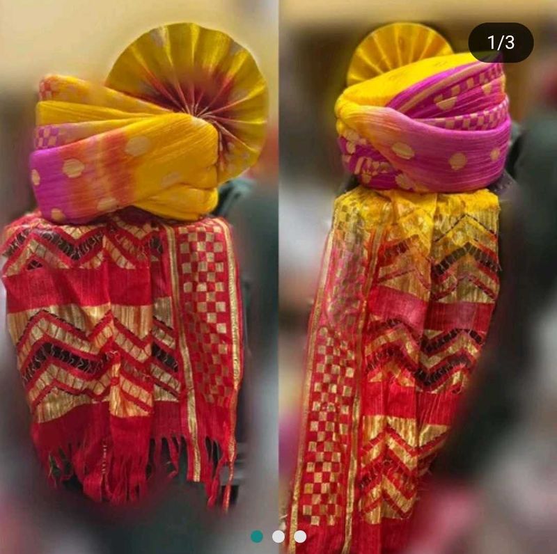 Dupatta &amp; turban/pagdi Set