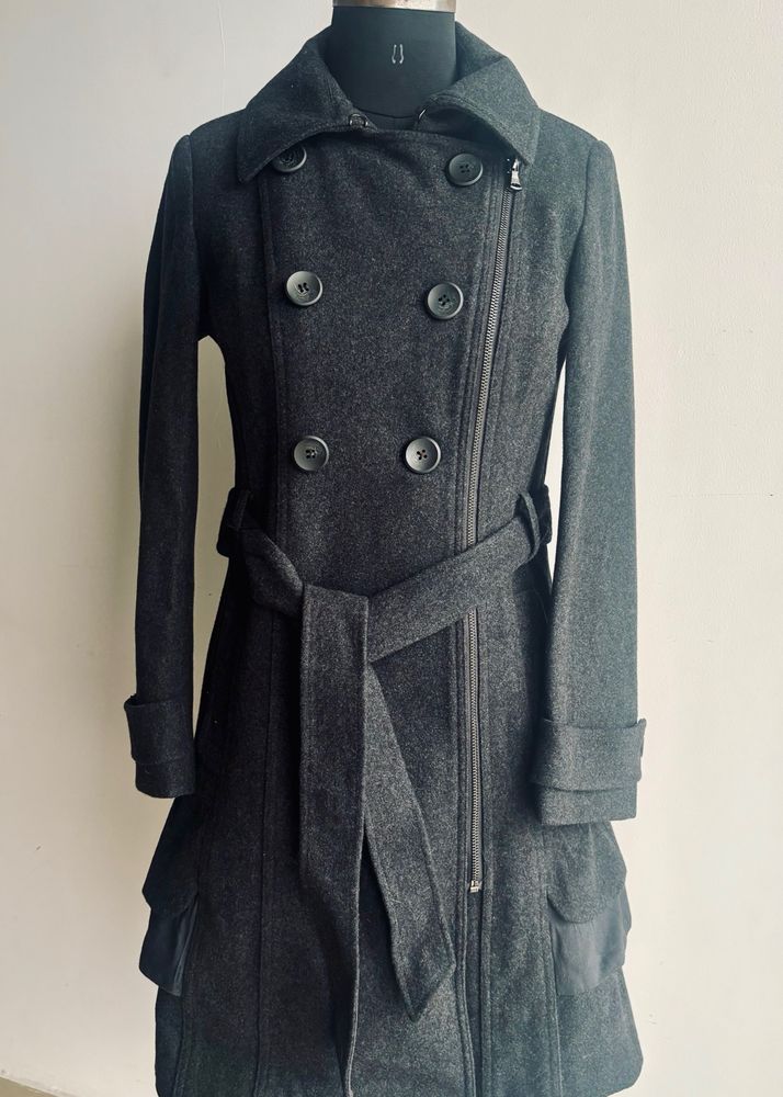 Today‼️Festive Offer Grey,Woollen  Coat For Winter