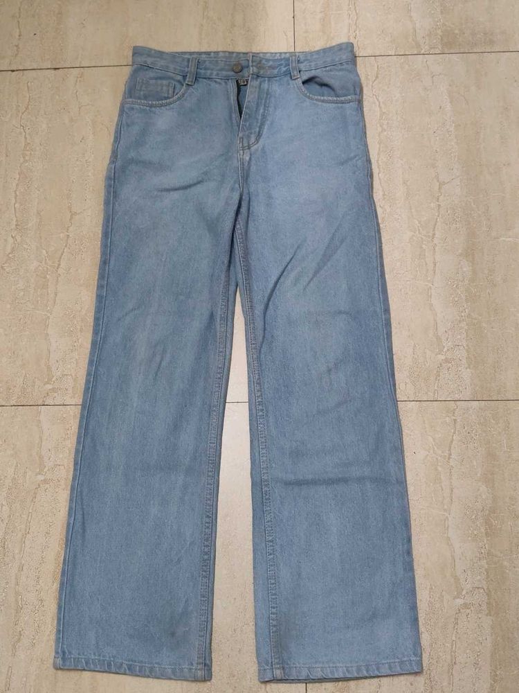 Wide Leg Denim Jeans