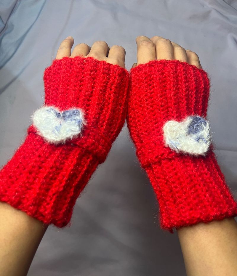 Red Heart Wrist Warmers